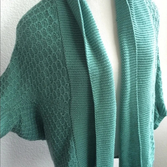 Zara Teal slouchy open knit  cardigan M - Picture 4 of 12
